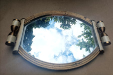 Joli plateau miroir d'occasion  Bollwiller