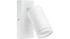 Lampa ścienna Kinkiet GU10 RING z wbudowanikiem biały na sprzedaż  PL