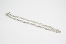 Silver necklace figaro for sale  LEEDS
