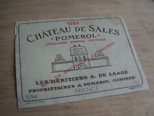 1989 chateau sales d'occasion  Expédié en Belgium