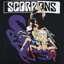 Camiseta masculina preta rara Scorpions Love At First Sting algodão P-234XL EL062 comprar usado  Enviando para Brazil