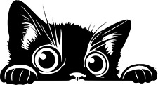 Peeking kitty vinyl for sale  Gresham