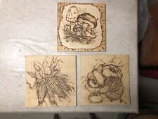 Quadri legno pirografia usato  Gallarate