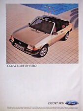 Usado, PUBLICITÉ DE PRESSE 1983 FORD ESCORT XR3i CONVERTIBLE PUISSANCE A DISCRÉTION comprar usado  Enviando para Brazil