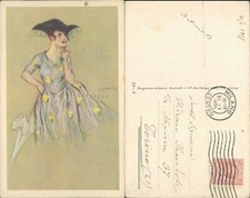 Cartolina tematica inizi usato  Italia