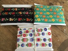 Vintage embroidered ribbon for sale  PURLEY