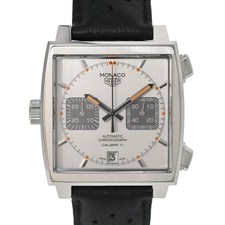 Usado, Tag Heuer CAW211C.FC6241 Monaco calibre 11 prata cronógrafo automático #KN312 comprar usado  Enviando para Brazil