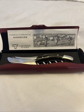 Usado, Saca-rolhas Laguiole En Aubrac DeLuxe com cabo de chifre de búfalo e suporte torcido comprar usado  Enviando para Brazil