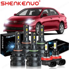 Lâmpadas de farol de LED para Toyota Corolla Sedan 2009-2013 feixe alto/baixo luzes de neblina comprar usado  Enviando para Brazil