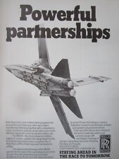 3/1982 PUB ROLLS-ROYCE MTU FIAT RB199 ENGINE PANAVIA TORNADO ORIGINAL AD comprar usado  Enviando para Brazil