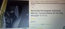 Barricade jeep mirrors for sale  Milton