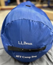 L.L. Saco de dormir Bean 40 graus com saco de armazenamento azul e forro xadrez comprar usado  Enviando para Brazil