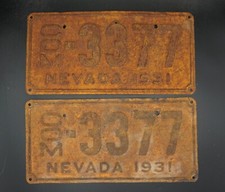 1931 nevada license for sale  Boulder