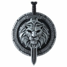 Fantasia masculina medieval guerreiro viking Game of Thrones arma escudo e espada comprar usado  Enviando para Brazil