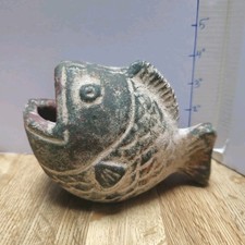 Usado, Argila de terracota feita à mão plantador de peixes areia arte popular mexicana argila terra vintage comprar usado  Enviando para Brazil