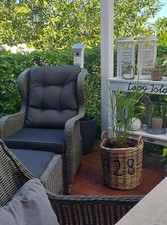 Sessel polyrattansessel hocker gebraucht kaufen  Langwedel