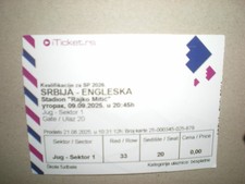 Serbia england match for sale  NUNEATON