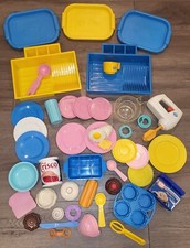 Lote de bandeja cubo de gelo liquidificador utensílios de drenagem de louça de cozinha diversão Fisher Price com comida comprar usado  Enviando para Brazil