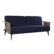 Sofa rozkładana DKD Home Decor Niebieski Brązowy Czarny Metal Nowoczesny Urban 203 x 87 x  na sprzedaż  Wysyłka do Poland