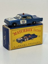 Matchbox Lesney com estilo "E" caixa Ford Fairlane carro de polícia #55 original 63-67 comprar usado  Enviando para Brazil