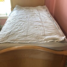 Beddy’s Bed Ease, listras azuis claras e corações, roupa de cama com zíper de uma peça, solteiro comprar usado  Enviando para Brazil