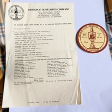 Bridgwater brewing flyer for sale  BRISTOL