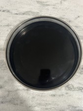 Usado, Bandeja de coquetel preta 10" placa de prata fórmica vintage Itália comprar usado  Enviando para Brazil