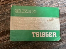 Suzuki ts185er owners for sale  PETERBOROUGH