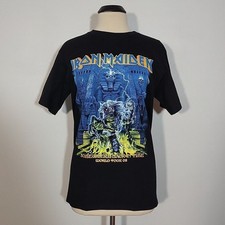 Camiseta IRON MAIDEN Somewhere Back In Time World Tour 08 S pequena logotipo banda preta comprar usado  Enviando para Brazil