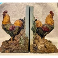 Set rooster bookends for sale  Tiverton