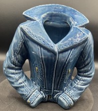 Jaqueta jeans cerâmica vintage plantadeira/vaso porta-lápis anos 80 retrô comprar usado  Enviando para Brazil