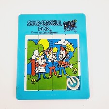 Antigo 1979 Kelloggs Snap, Crackle, Pop Slide Puzzle Flocos Fosco Cereal Premium comprar usado  Enviando para Brazil