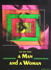 ¡Un hombre y una mujer DE COLECCIÓN! Cartel de película 1968 29X40" raro serigrafía luz negra segunda mano  Embacar hacia Mexico