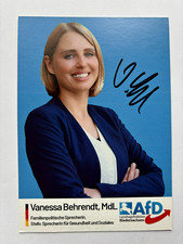 Handsignierte Autogrammkarte , VANESSA BEHRENDT , AFD , 1 comprar usado  Enviando para Brazil