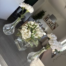 Weiße kunstblumen glasvasen gebraucht kaufen  Krefeld