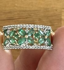 Diamond emerald ring for sale  INVERURIE