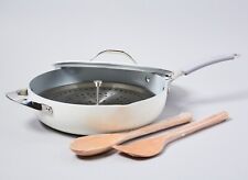 NOVA panela antiaderente de cerâmica Tramontina 5 quartos All-In-One, branca., usado comprar usado  Enviando para Brazil