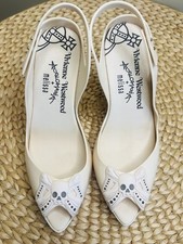 Bombas Vivienne Westwood Melissa Anglomania caveira bege biqueira aberta rara tamanho 10 comprar usado  Enviando para Brazil