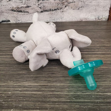 Suporte para chupeta Philips Avent cinza elefante Soothie Lovey 7" pelúcia com Paci comprar usado  Enviando para Brazil