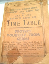 Sheffield corporation timetabl for sale  MATLOCK