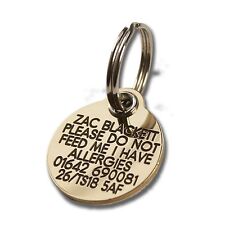 Acabamento Acetinado Gravado Deluxe Bronze tags de identificação-Círculo Com Furo reforçado 3 Tamanhos comprar usado  Enviando para Brazil
