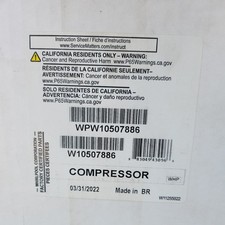 Compressor wpw10507886 whirpoo for sale  Mcallen