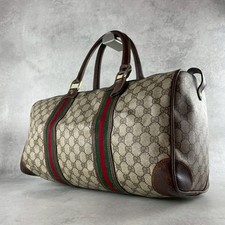 Bolso Gucci Boston GG Jerez PVC Beige Gran Capacidad Cuero Auténtico Bolso segunda mano  Embacar hacia Mexico