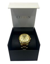 Usado, RELÓGIO MASCULINO CITIZEN WR 100 GN-4-S QUARTZO banhado a ouro 222220617 barra WR.10 comprar usado  Enviando para Brazil