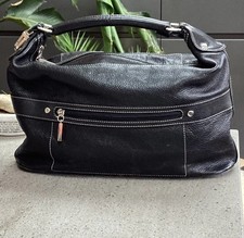 Genuine black leather for sale  LONDON