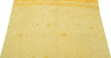 Tela de diseño artesanal crema bordada multiusos chatarra remanente de sari vintage segunda mano  Embacar hacia Mexico