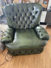 Chesterfield leather wingback for sale  MANCHESTER