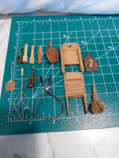 Lote de artículos de cocina de madera alemana miniaturas para casa de muñecas de colección lavabos moscas etc. segunda mano  Embacar hacia Mexico