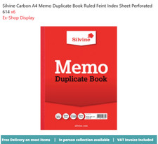 Silvine carbon memo for sale  MALDON