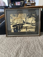 Lovely vintage etched for sale  LONDON